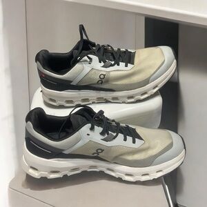 On Running Athletic Shoes - Black, White, Cream